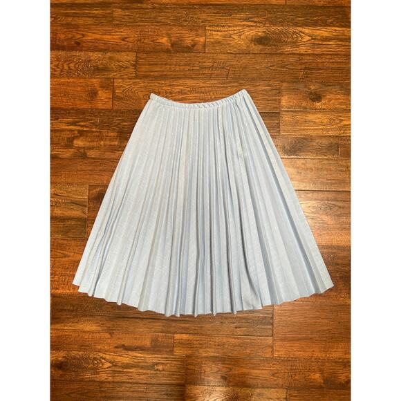 Vintage Clothing - Below The Knee Pleated Circle Skirt - Sky Blue - X-Large - Picture 1 of 8
